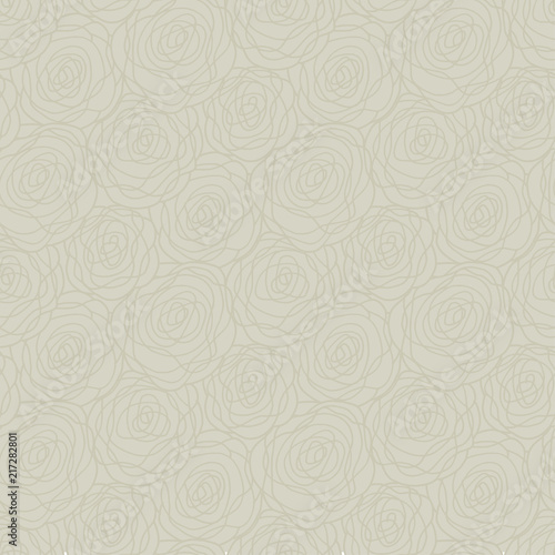 Pale line art simple roses ...