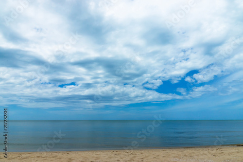 On the beach with blue sky © noppharat