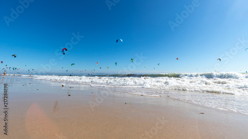 Kitesurfers in Tarifa.