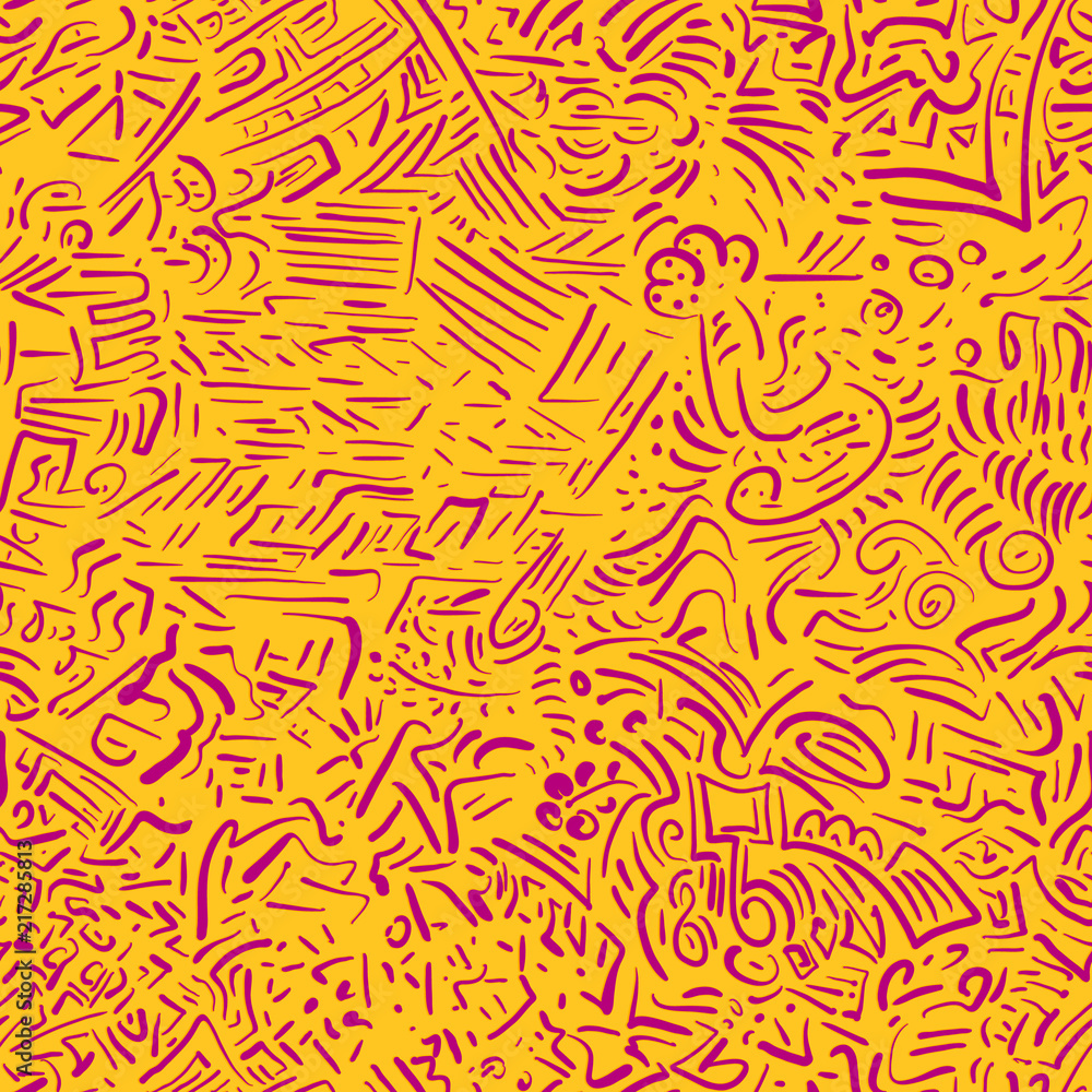 Vector seamless illustration. Manual chaotic drawing. Abstract sketch. Vector seamless illustration. Manual chaotic drawing. Abstract sketch.