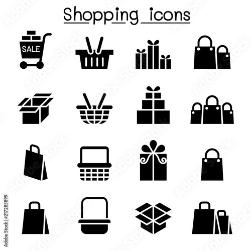 Shopping icon set