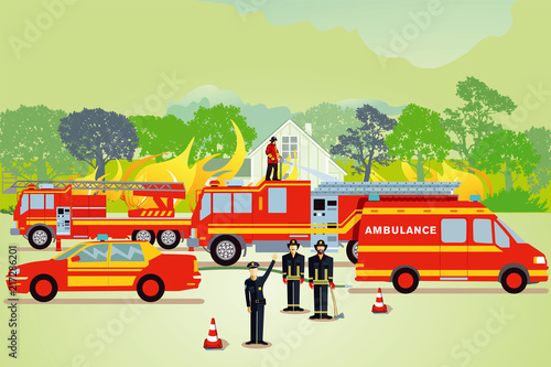 Feuerwehr  Einsatz beim Großbrand