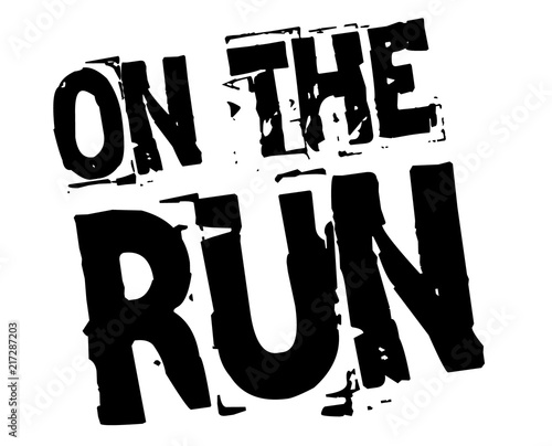 On the run black stamp