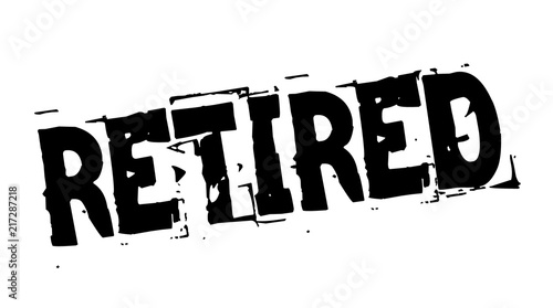 Retired black stamp