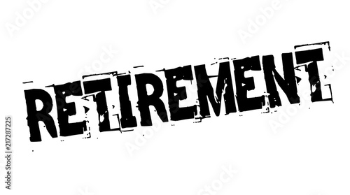 Retirement black stamp