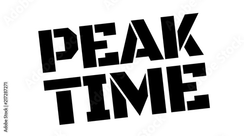 Peak time black stamp