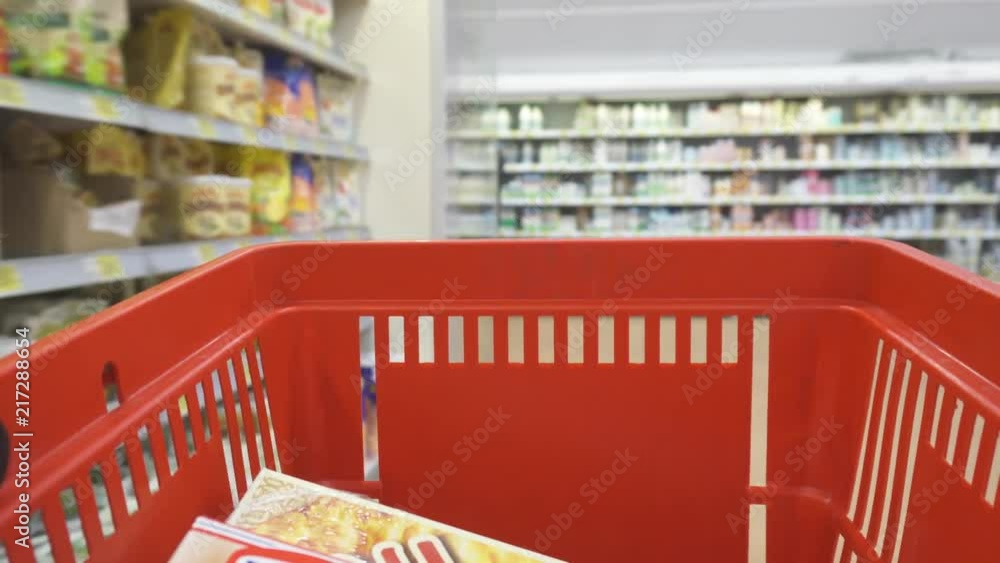 shopping wagon cart moving through store 4k shopping wagon cart moving through store 4k