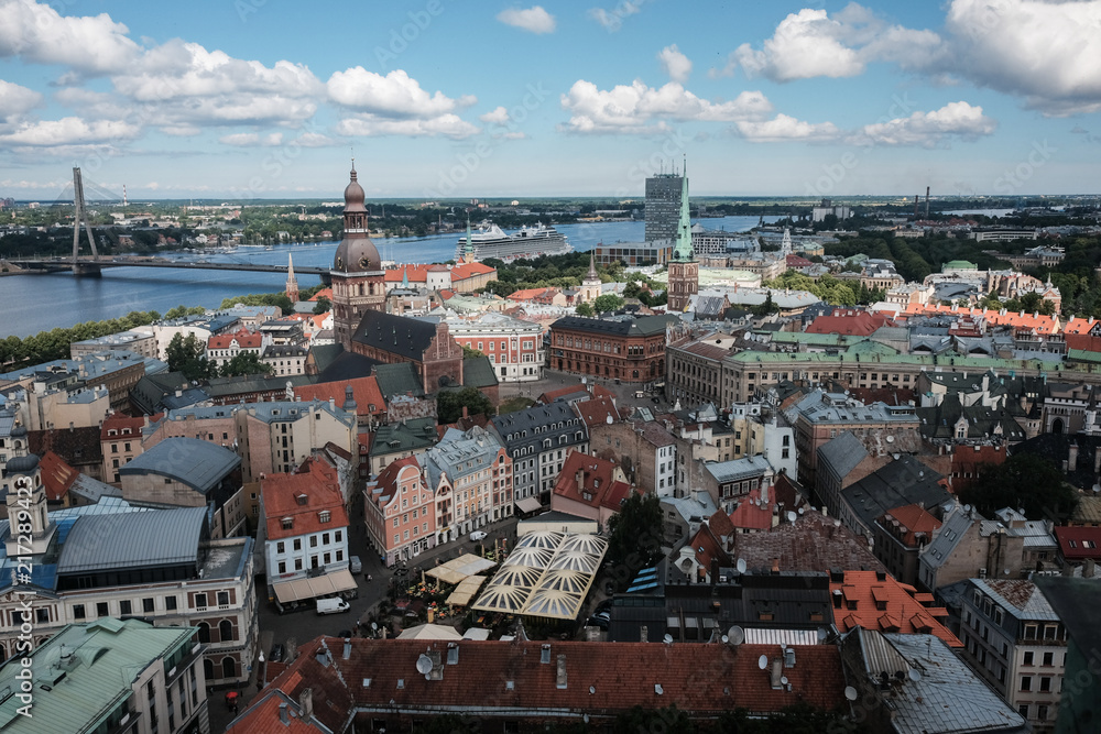 Panoramic view of Riga Latvia From Above