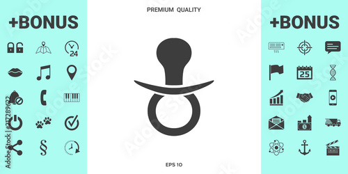  Baby pacifier icon