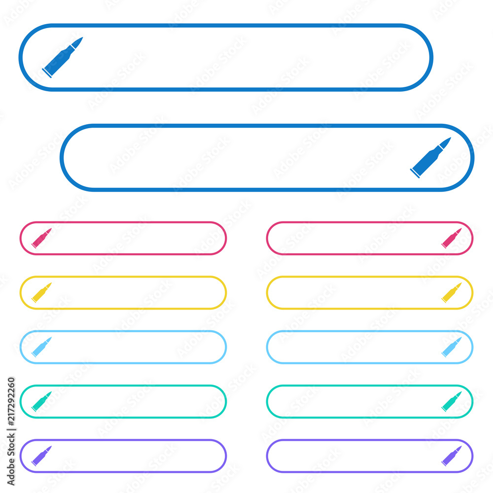 Bullet rifle ammo icons in rounded color menu buttons Bullet rifle ammo icons in rounded color menu buttons
