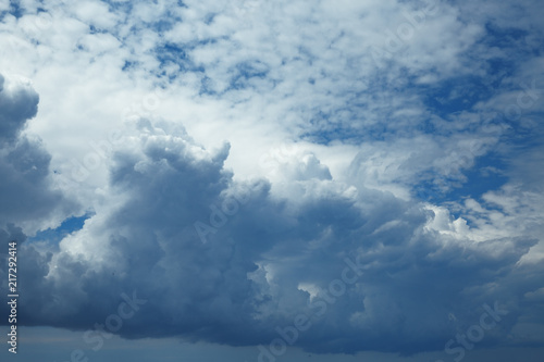 Fototapeta Naklejka Na Ścianę i Meble -  Blue sky with clouds and sun