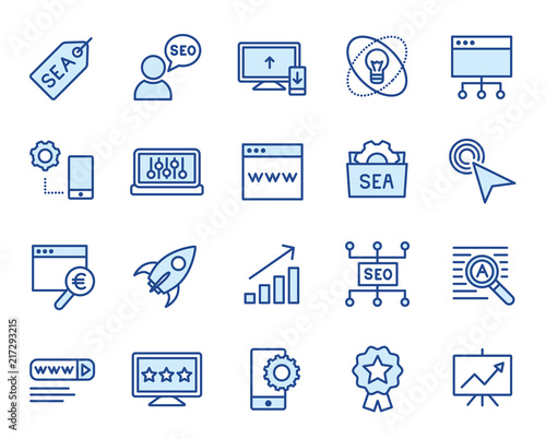 SEO / SEA Marketing Vector Icon Set