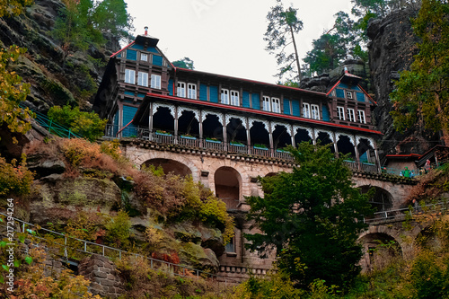 Czech Republic-under the Pravcice gate in Czech Switzerland photo