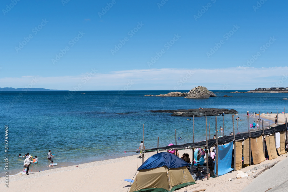 Obraz premium 海水浴の景色 新潟県