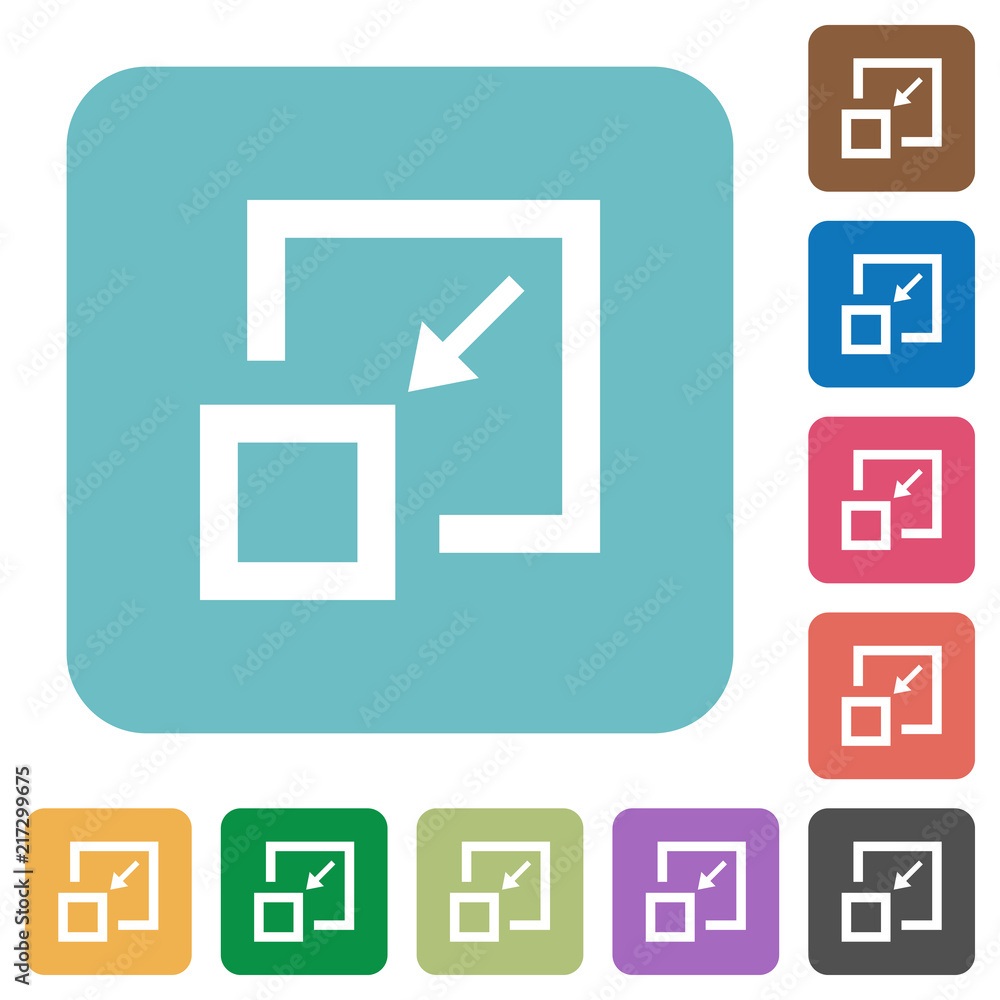Shrink window rounded square flat icons Shrink window rounded square flat icons
