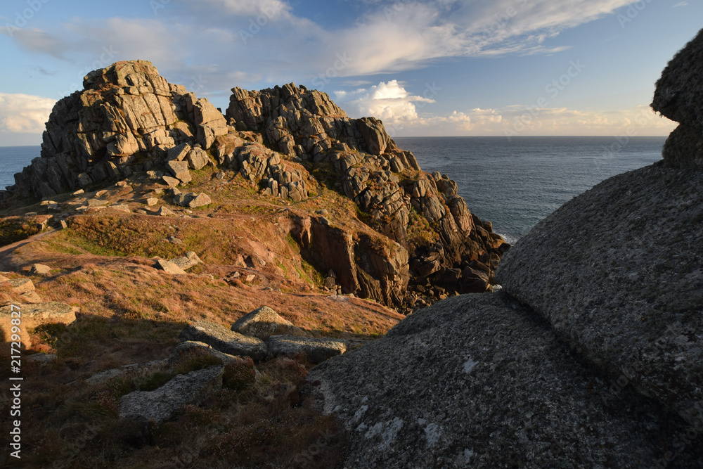 Fototapeta premium Cliffs near Porthcurno Cornwall
