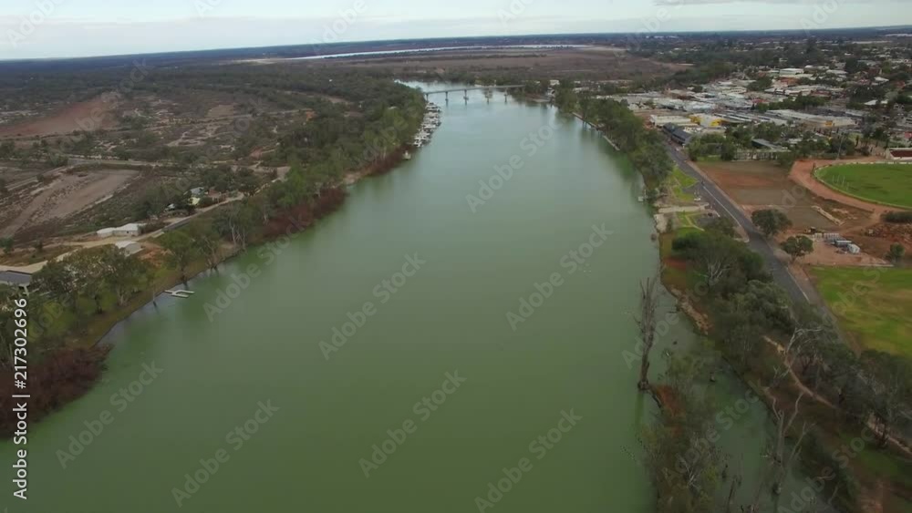 Forward flight over Murray River in Berri, South Australia Forward flight over Murray River in Berri, South Australia