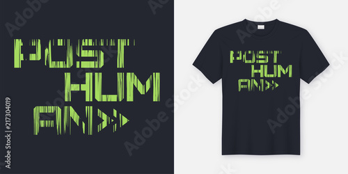 Posthuman t-shirt and apparel design, typography, print, vector 