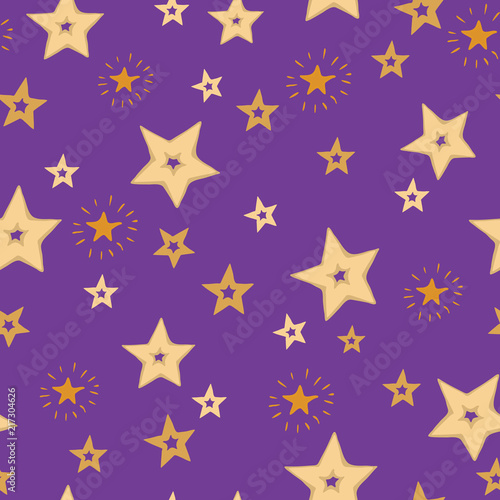 Seamless star pattern. Vector Christmas elegant background.