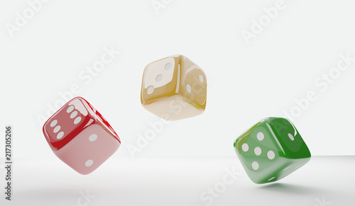 cubes dices 3d-illustration