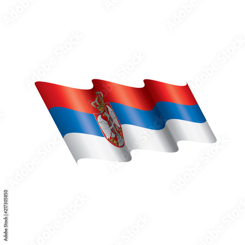 Serbia flag, vector illustration on a white background