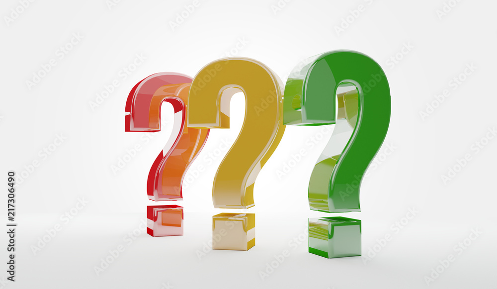 questions marks 3d-illustration questions marks 3d-illustration