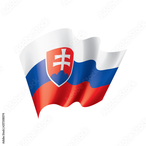 Slovakia flag, vector illustration on a white background Free Download Slovakia flag, vector illustration on a white background - GFXLoad