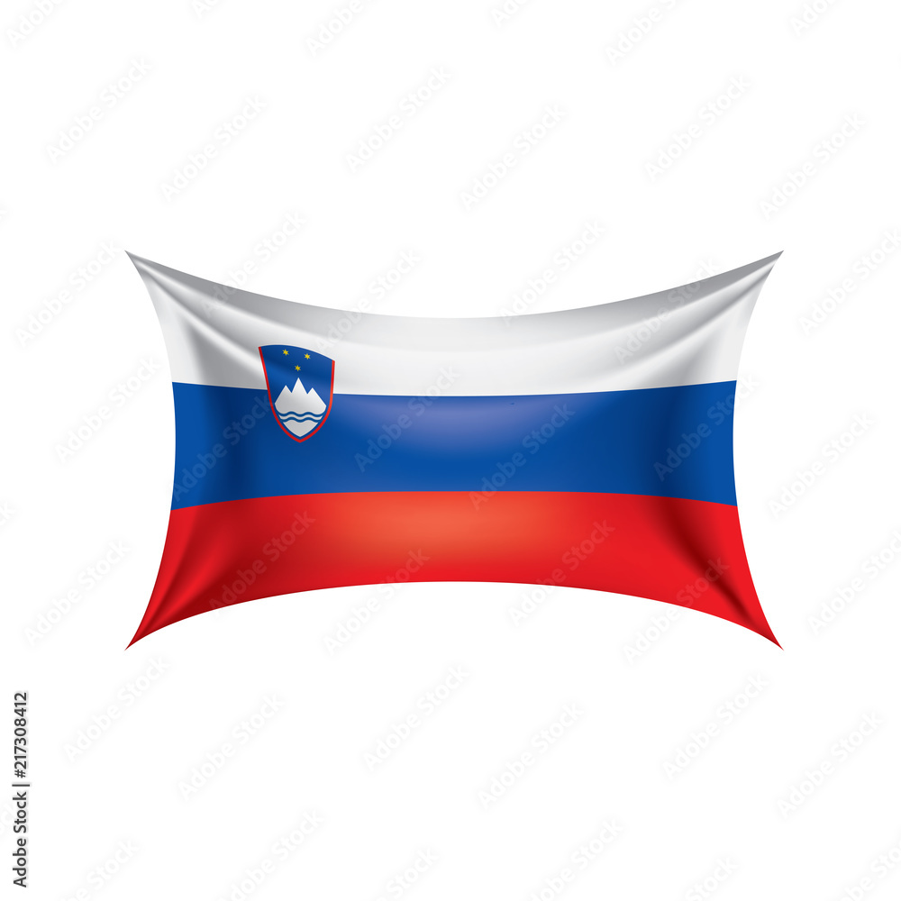 Slovenia flag, vector illustration on a white background Slovenia flag, vector illustration on a white background