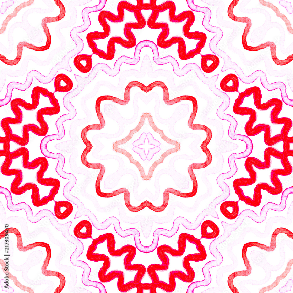 Pink red Geometric Watercolor. Delightful Seamless Pattern. Hand Drawn Stripes. Brush Texture. Remar Pink red Geometric Watercolor. Delightful Seamless Pattern. Hand Drawn Stripes. Brush Texture. Remar