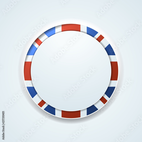 United Kingdom of Great Britain Button illustration