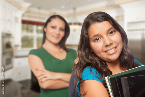 Proud Hispanic Mother and D...