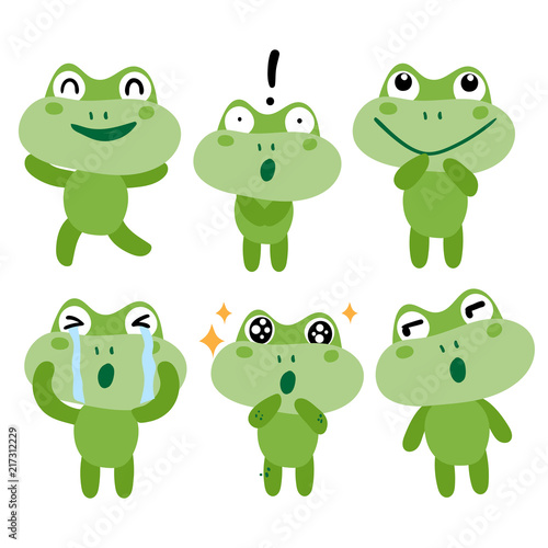 frog character vector design