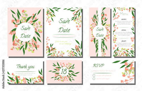 Wedding Invite with Eucalyptus.