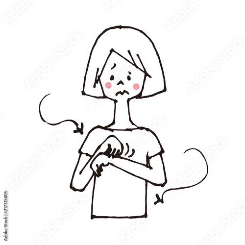 蚊にさされた人