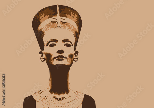 Néfertiti - portrait - reine - personnage - historique - célèbre - politique - reine égyptienne - politicien