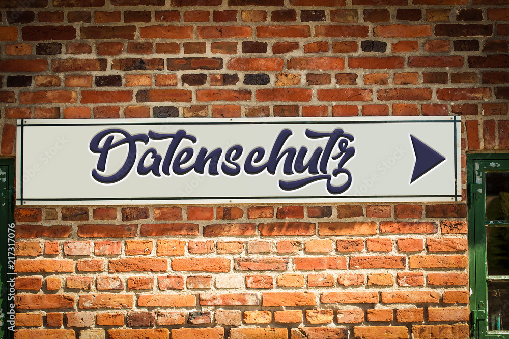 Obraz premium Schild 318 - Datenschutz