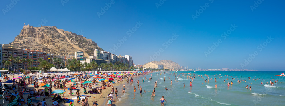 Beach view of Alicante Spain