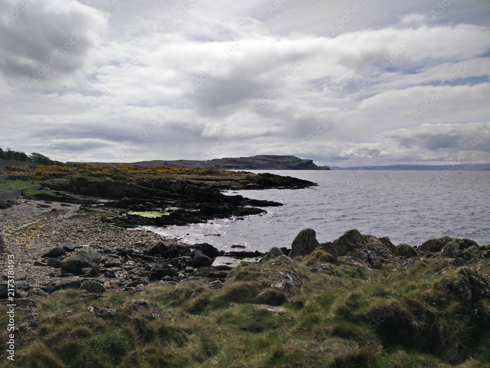 Cumbrae Millport Rocks and Sky