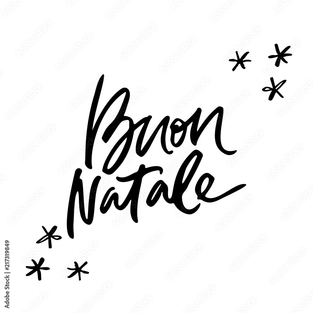 Fototapeta premium Buon Natale Christmas Lettering