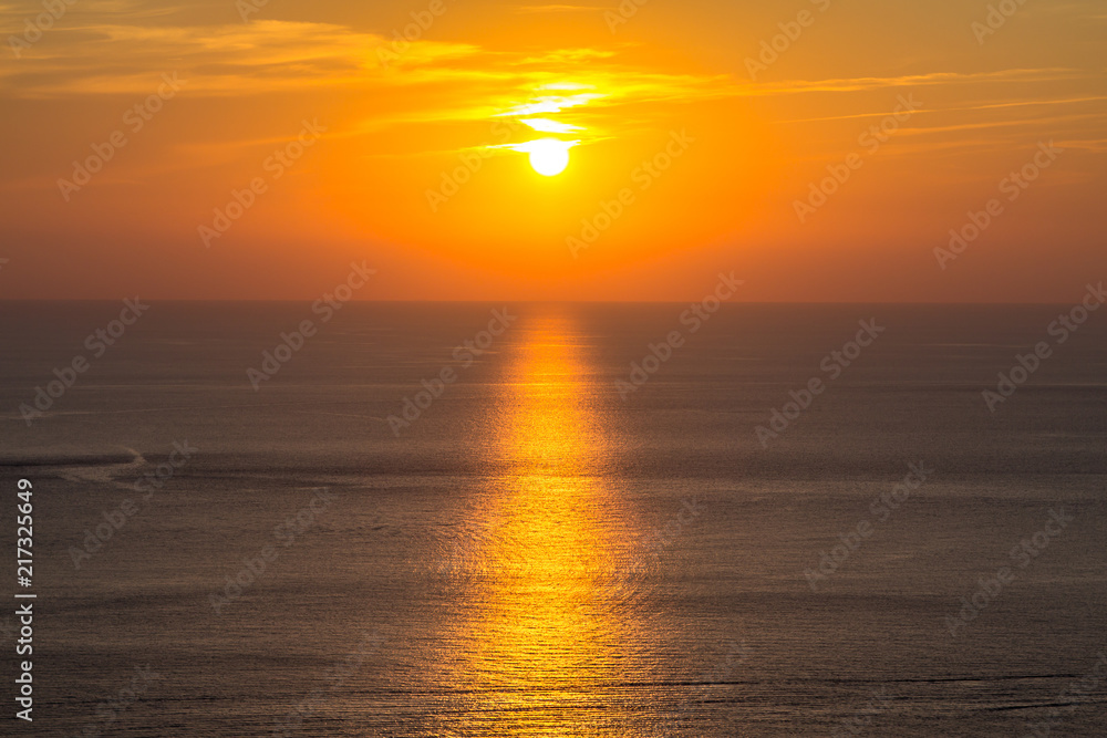 Sunset over sea Sunset over sea