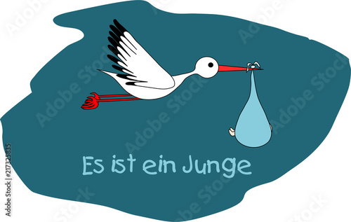 Grußkarte zur Geburt Es ist ein Junge