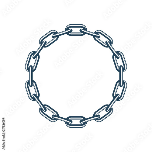 Vector round chain.