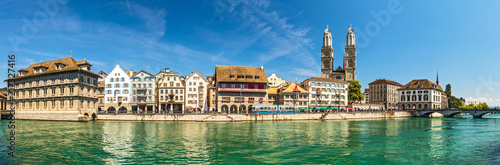 Bild auf Leinwand Panorama Zürich