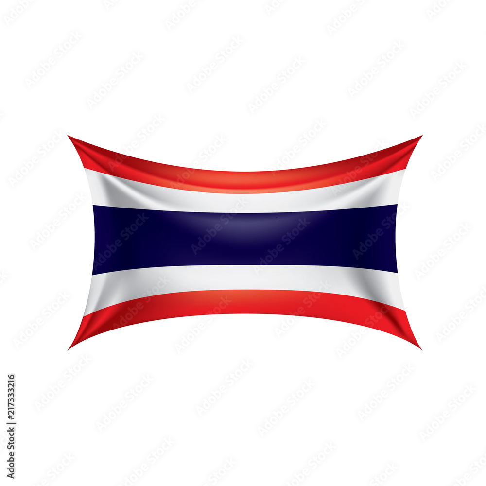 Thailand flag, vector illustration on a white background Thailand flag, vector illustration on a white background