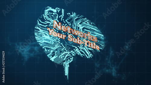 Glowing Circuit Board Titles