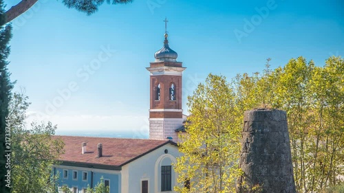 Tomb of the Horatii and Curiatii in beautiful town of Albano Laziale timelapse, Italy photo