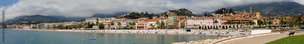 Menton-E - Beach and a panoramic view of the city