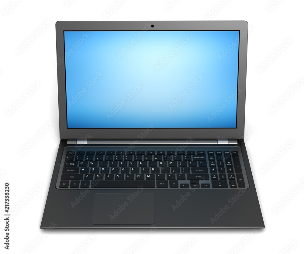 laptop computer single 3d illustration laptop computer single 3d illustration