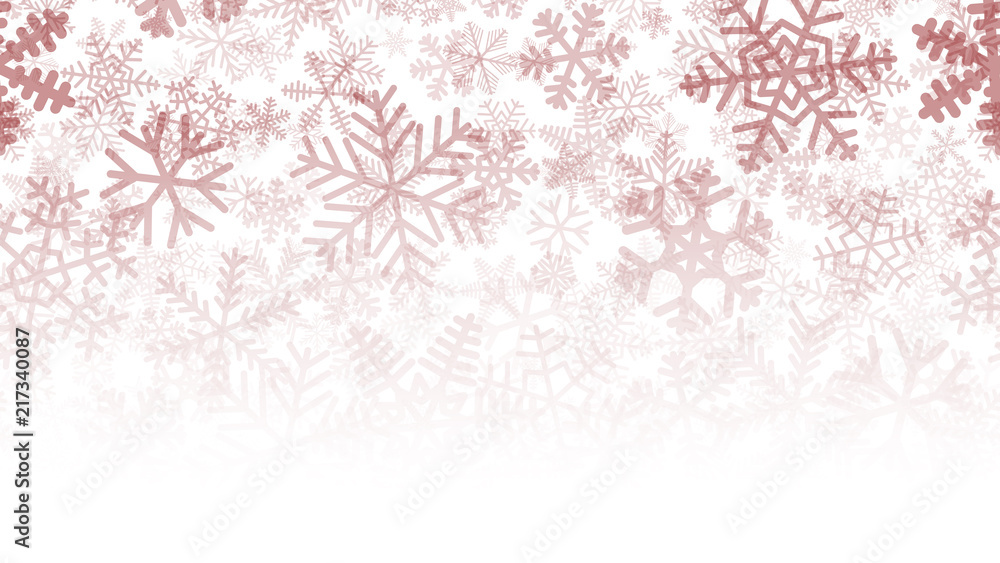 Christmas background of many layers of snowflakes of different shapes, sizes and transparency. Gradient from brown to white Christmas background of many layers of snowflakes of different shapes, sizes and transparency. Gradient from brown to white