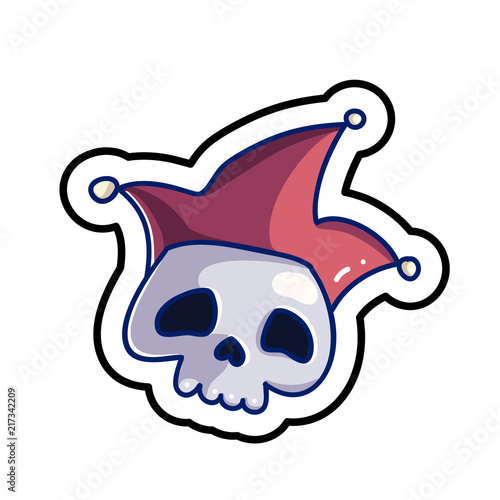 Fashion patch skull badge